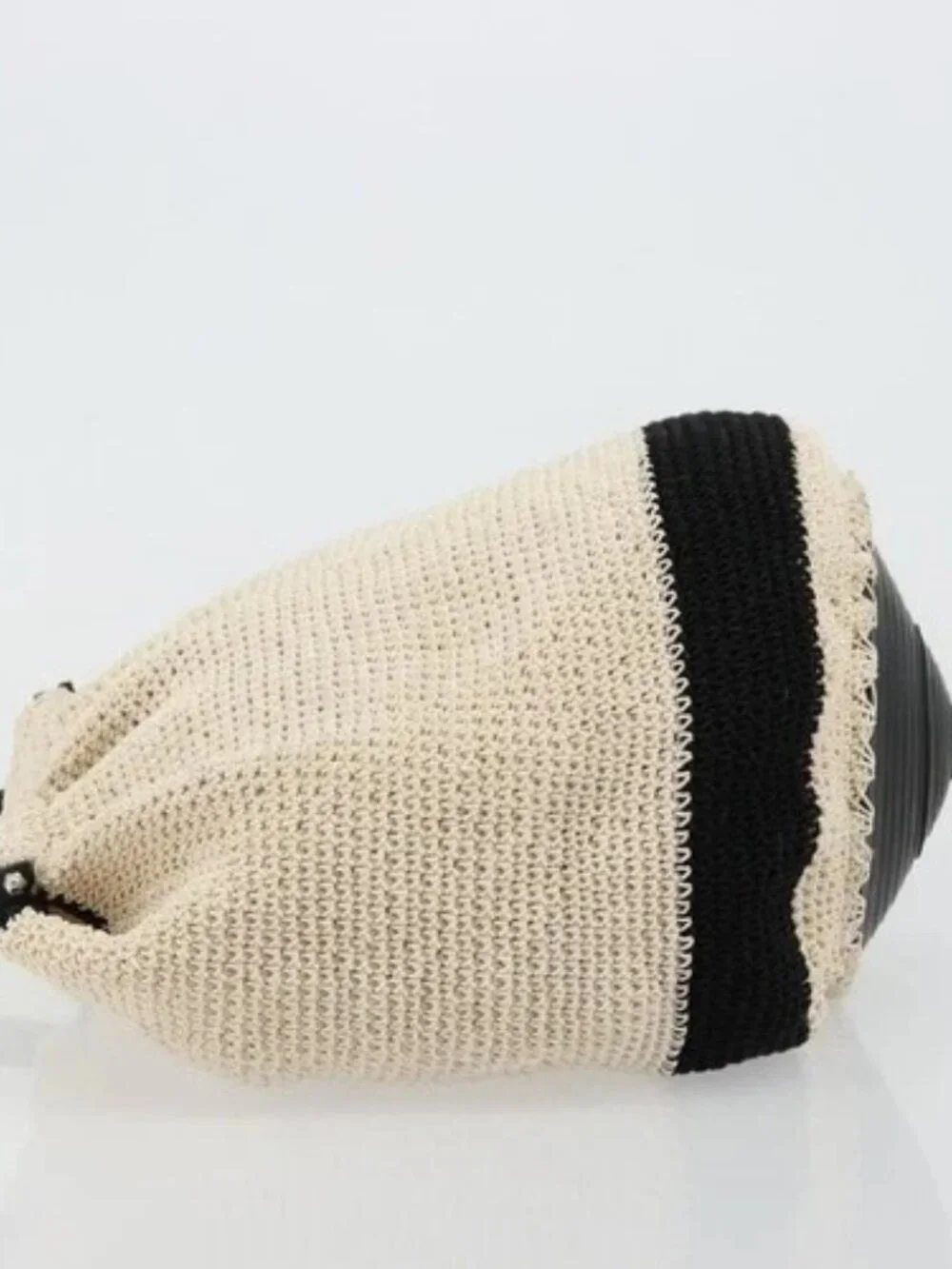 CHANEL Hand Bag Straw Beige CC Auth 170539